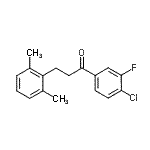 结构式 CAS# 898754-96-6, 1-(4-氯-3-氟苯基)-3-(2,6-二甲基苯基)-1-丙酮
