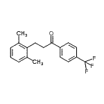 structure of CAS# 898755-08-3, 3-(2,6-Dimethylphenyl)-1-[4-(trifluoromethyl)phenyl]-1-propanone;3-(2,6-dimethylphenyl)-4'-trifluoromethylpropiophenone