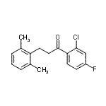 structure of CAS# 898755-12-9, 1-(2-Chloro-4-fluorophenyl)-3-(2,6-dimethylphenyl)-1-propanone;2'-chloro-3-(2,6-dimethylphenyl)-4'-fluoropropiophenone