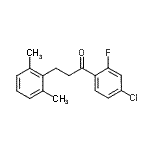 structure of CAS# 898755-16-3, 1-(4-Chloro-2-fluorophenyl)-3-(2,6-dimethylphenyl)-1-propanone;4'-chloro-3-(2,6-dimethylphenyl)-2'-fluoropropiophenone