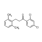 structure of CAS# 898755-20-9, 1-(2,4-Dichlorophenyl)-3-(2,6-dimethylphenyl)-1-propanone;2',4'-dichloro-3-(2,6-dimethylphenyl)propiophenone