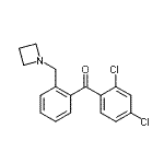 structure of CAS# 898755-23-2, [2-(1-Azetidinylmethyl)phenyl](2,4-dichlorophenyl)methanone;2'-Azetidinomethyl-2,4-dichlorobenzophenone
