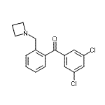 structure of CAS# 898755-29-8, [2-(1-Azetidinylmethyl)phenyl](3,5-dichlorophenyl)methanone;2'-Azetidinomethyl-3,5-dichlorobenzophenone