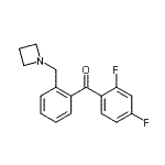 structure of CAS# 898755-31-2, [2-(1-Azetidinylmethyl)phenyl](2,4-difluorophenyl)methanone;2'-Azetidinomethyl-2,4-difluorobenzophenone