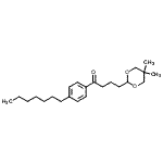 structure of CAS# 898755-36-7, 4-(5,5-Dimethyl-1,3-dioxan-2-yl)-1-(4-heptylphenyl)-1-butanone;4-(5,5-dimethyl-1,3-dioxan-2-yl)-4'-heptylbutyrophenone