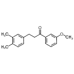 结构式 CAS# 898755-65-2, 3-(3,4-二甲基苯基)-1-(3-甲氧基苯基)-1-丙酮