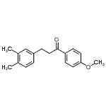 结构式 CAS# 898755-68-5, 3-(3,4-二甲基苯基)-1-(4-甲氧基苯基)-1-丙酮