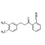 structure of CAS# 898755-71-0, 2-[3-(3,4-Dimethylphenyl)propanoyl]benzonitrile;2'-cyano-3-(3,4-dimethylphenyl)propiophenone