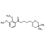 structure of CAS# 898756-03-1, 1-(2,3-Dimethoxyphenyl)-5-(5,5-dimethyl-1,3-dioxan-2-yl)-1-pentanone;2',3'-dim<wbr>ethoxy-5-<wbr>(5,5-dime<wbr>thyl-1,3-<wbr>dioxan-2-<wbr>yl)valero<wbr>phenone