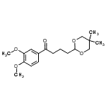 structure of CAS# 898756-16-6, 1-(3,4-Dimethoxyphenyl)-4-(5,5-dimethyl-1,3-dioxan-2-yl)-1-butanone;3',4'-dim<wbr>ethoxy-4-<wbr>(5,5-dime<wbr>thyl-1,3-<wbr>dioxan-2-<wbr>yl)butyro<wbr>phenone