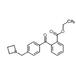 structure of CAS# 898756-25-7, Ethyl 2-[4-(1-azetidinylmethyl)benzoyl]benzoate;4'-azetidinomethyl-2-carboethoxybenzophenone