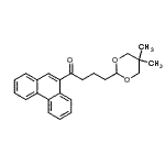 structure of CAS# 898756-47-3, 4-(5,5-Dimethyl-1,3-dioxan-2-yl)-1-(9-phenanthryl)-1-butanone;9-[4-(5,5-dimethyl-1,3-dioxan-2-yl)butyryl]phenanthrene