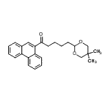 structure of CAS# 898756-50-8, 5-(5,5-Dimethyl-1,3-dioxan-2-yl)-1-(9-phenanthryl)-1-pentanone;9-[5-(5,5-dimethyl-1,3-dioxan-2-yl)valeryl]phenanthrene