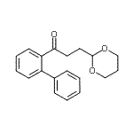 structure of CAS# 898756-53-1, 1-(2-Biphenylyl)-3-(1,3-dioxan-2-yl)-1-propanone;3-(1,3-dioxan-2-yl)-2'-phenylpropiophenone