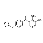 structure of CAS# 898756-58-6, [4-(1-Azetidinylmethyl)phenyl](2,3-dimethylphenyl)methanone;4'-azetidinomethyl-2,3-dimethylbenzophenone