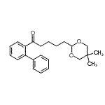structure of CAS# 898756-59-7, 1-(2-Biphenylyl)-5-(5,5-dimethyl-1,3-dioxan-2-yl)-1-pentanone;5-(5,5-dimethyl-1,3-dioxan-2-yl)-2'-phenylvalerophenone