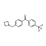 structure of CAS# 898756-86-0, [4-(1-Azetidinylmethyl)phenyl][4-(trifluoromethyl)phenyl]methanone;4-azetidinomethyl-4'-trifluoromethylbenzophenone