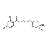 structure of CAS# 898756-90-6, 1-(2,4-Dichlorophenyl)-5-(5,5-dimethyl-1,3-dioxan-2-yl)-1-pentanone;2',4'-dichloro-5-(5,5-dimethyl-1,3-dioxan-2-yl)valerophenone
