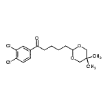 structure of CAS# 898757-06-7, 1-(3,4-Dichlorophenyl)-5-(5,5-dimethyl-1,3-dioxan-2-yl)-1-pentanone;3',4'-dichloro-5-(5,5-dimethyl-1,3-dioxan-2-yl)valerophenone