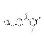 structure of CAS# 898757-07-8, [4-(1-Azetidinylmethyl)phenyl](3,5-difluorophenyl)methanone;4'-azetidinomethyl-3,5-difluorobenzophenone