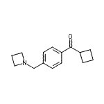 structure of CAS# 898757-12-5, [4-(1-Azetidinylmethyl)phenyl](cyclobutyl)methanone;4-(azetidinomethyl)phenyl cyclobutyl ketone