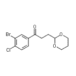 结构式 CAS# 898757-20-5, 1-(3-溴-4-氯苯基)-3-(1,3-二恶烷-2-基)-1-丙酮