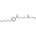 structure of CAS# 898757-24-9, Ethyl 7-oxo-7-(4-pentylphenyl)heptanoate;ethyl 7-oxo-7-(4-n-pentylphenyl)heptanoate
