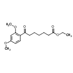 结构式 CAS# 898758-20-8, 乙基7-(2,4-二甲氧基苯基)-7-氧代庚酸酯