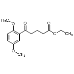 structure of CAS# 898758-29-7, Ethyl 5-(2,5-dimethoxyphenyl)-5-oxopentanoate;ethyl 5-(2,5-dimethoxyphenyl)-5-oxovalerate;MFCD02261474