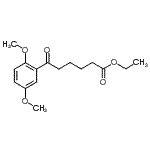 structure of CAS# 898758-32-2, Ethyl 6-(2,5-dimethoxyphenyl)-6-oxohexanoate;ethyl 6-(2,5-dimethoxyphenyl)-6-oxohexanoate