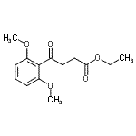 structure of CAS# 898758-41-3, Ethyl 4-(2,6-dimethoxyphenyl)-4-oxobutanoate;ethyl 4-(2,6-dimethoxyphenyl)-4-oxobutyrate