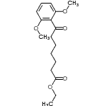 structure of CAS# 898758-50-4, Ethyl 7-(2,6-dimethoxyphenyl)-7-oxoheptanoate;ethyl 7-(2,6-dimethoxyphenyl)-7-oxoheptanoate
