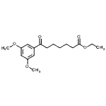 structure of CAS# 898758-67-3, Ethyl 7-(3,5-dimethoxyphenyl)-7-oxoheptanoate;ethyl 7-(3,5-dimethoxyphenyl)-7-oxoheptanoate