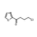 structure of CAS# 898758-78-6, 4-Chloro-1-(1,3-oxazol-2-yl)-1-butanone;2-(4-Chlorobutyryl)oxazole;MFCD07699306