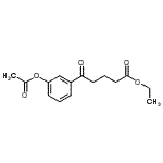 structure of CAS# 898758-79-7, Ethyl 5-(3-acetoxyphenyl)-5-oxopentanoate;Ethyl 5-(3-acetoxyphenyl)-5-oxovalerate