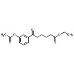 structure of CAS# 898758-81-1, Ethyl 6-(3-acetoxyphenyl)-6-oxohexanoate;Ethyl 6-(3-acetoxyphenyl)-6-oxohexanote