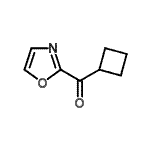 structure of CAS# 898758-84-4, Cyclobutyl(1,3-oxazol-2-yl)methanone;2-Cyclobutanoyloxazole