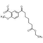 structure of CAS# 898758-95-7, Ethyl 7-(4-methoxy-3-nitrophenyl)-7-oxoheptanoate;Ethyl 7-(4-methoxy-3-nitrophenyl)-7-oxoheptanoate