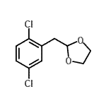 structure of CAS# 898759-15-4, 2-(2,5-Dichlorobenzyl)-1,3-dioxolane;2,5-Dichloro(1,3-dioxolan-2-ylmethyl)benzene