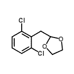 structure of CAS# 898759-17-6, 2-(2,6-Dichlorobenzyl)-1,3-dioxolane;1,3-Dichloro-2-(1,3-dioxolan-2-ylmethyl)benzene