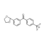 structure of CAS# 898759-34-7, [3-(1,3-Dioxolan-2-yl)phenyl][4-(trifluoromethyl)phenyl]methanone;3-(1,3-dioxolan-2-yl)-4'-trifluoromethylbenzophenone
