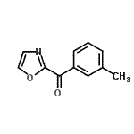 structure of CAS# 898759-56-3, (3-Methylphenyl)(1,3-oxazol-2-yl)methanone;2-(3-Methylbenzoyl)oxazole;MFCD07699340
