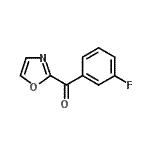 structure of CAS# 898759-69-8, (3-Fluorophenyl)(1,3-oxazol-2-yl)methanone;2-(3-Fluorobenzoyl)oxazole;MFCD07699346