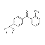 structure of CAS# 898759-80-3, [4-(1,3-Dioxolan-2-yl)phenyl](2-methylphenyl)methanone;4'-(1,3-dioxolan-2-yl)-2-methylbenzophenone