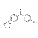 structure of CAS# 898759-84-7, [4-(1,3-Dioxolan-2-yl)phenyl](4-methylphenyl)methanone;4-(1,3-dioxolan-2-yl)-4'-methylbenzophenone