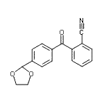 structure of CAS# 898759-92-7, 2-[4-(1,3-Dioxolan-2-yl)benzoyl]benzonitrile;2-cyano-4'-(1,3-dioxolan-2-yl)benzophenone