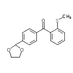 结构式 CAS# 898760-02-6, [4-(1,3-二氧戊环-2-基)苯基][2-(甲硫基)苯基]甲酮