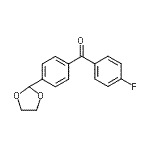 结构式 CAS# 898760-14-0, [4-(1,3-二氧戊环-2-基)苯基](4-氟苯基)甲酮