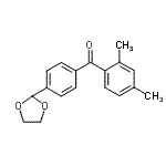 structure of CAS# 898760-19-5, (2,4-Dimethylphenyl)[4-(1,3-dioxolan-2-yl)phenyl]methanone;2,4-dimethyl-4'-(1,3-dioxolan-2-yl)benzophenone