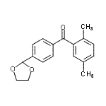 structure of CAS# 898760-22-0, (2,5-Dimethylphenyl)[4-(1,3-dioxolan-2-yl)phenyl]methanone;2,5-dimethyl-4'-(1,3-dioxolan-2-yl)benzophenone